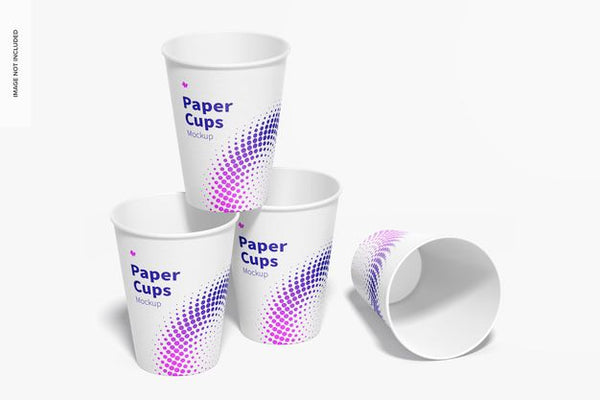 Free Paper Cup Set Mockup Psd