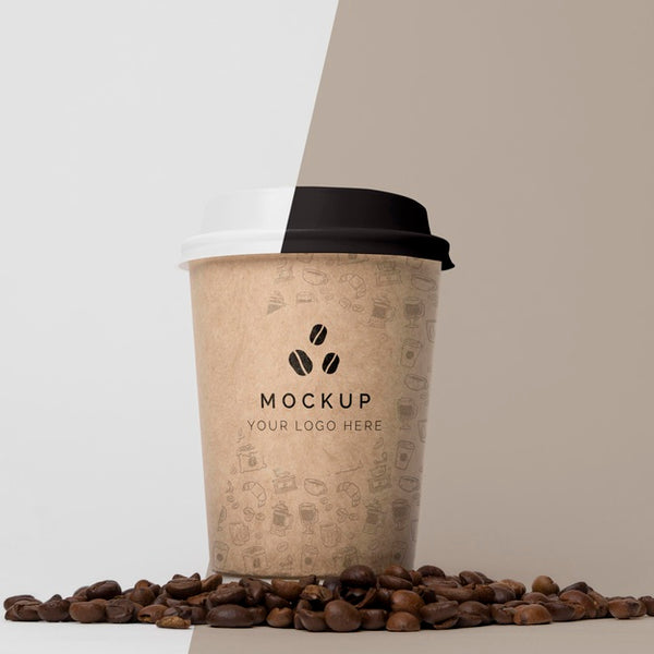 Free Paper Cup With Coffee Mock Up Psd