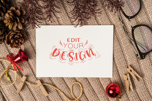 Free Paper Greeting Card Psd Mockup Psd