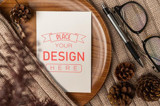 Free Paper Greeting Card Psd Mockup Psd