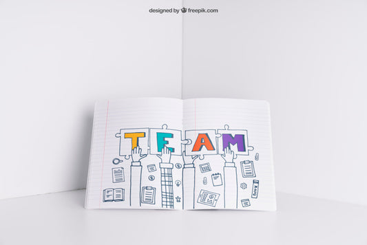 Free Paper Mockup In Corner Psd