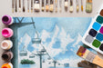 Free Paper Mockup With Artist Concept Psd