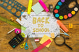 Free Paper Mockup With Back To School Concept Psd