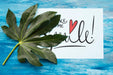 Free Paper Mockup With Floral Decoration Psd