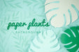 Free Paper Plants Background With Monstera Leaves Psd