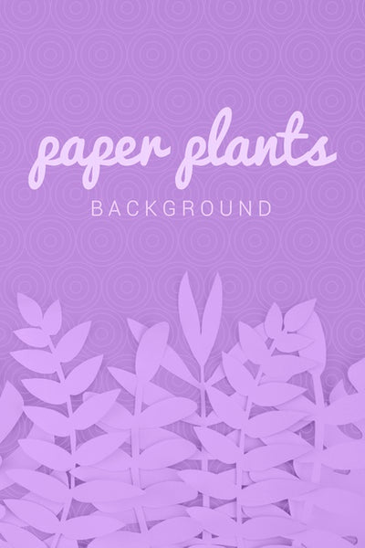 Free Paper Plants Monochrome Violet Background Psd