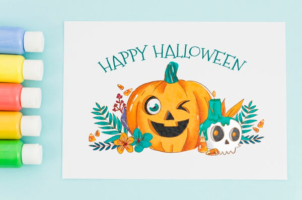 Free Paper Sheet With Happy Halloween Concept Psd