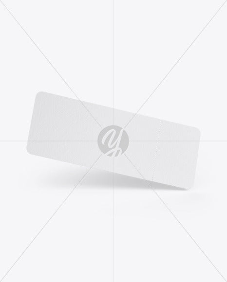 Free Paper Ticket Mockup