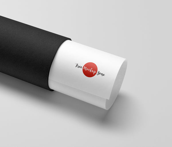 Free Paper Tube Logo Mockup Psd 2019