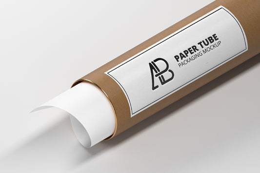 Free Paper Tube Packaging Mockup