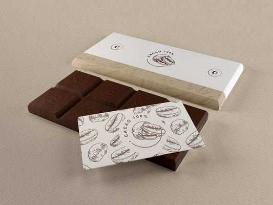 Free Paper Wrapping For Chocolate Mock-Up Psd