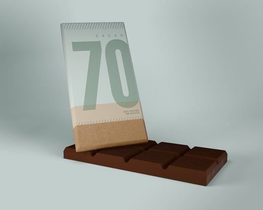Free Paper Wrapping For Chocolate Mock-Up Psd