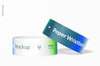 Free Paper Wristbands Mockup, Front View Psd