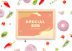Free Pastel-Coloured Frame With Arrangement Of Veggies Psd