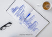 Free Pen Drawing On The Notebook With Glasses And Coffee Mug Psd