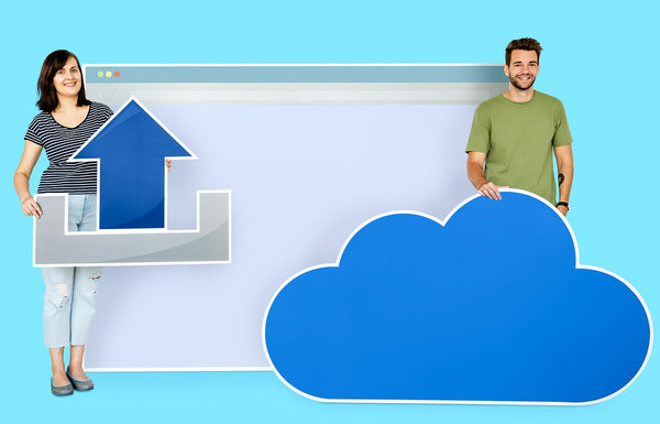 Free People With Icons Related To Cloud Technology And Internet