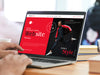 Free Person Working On Laptop Website Mockup