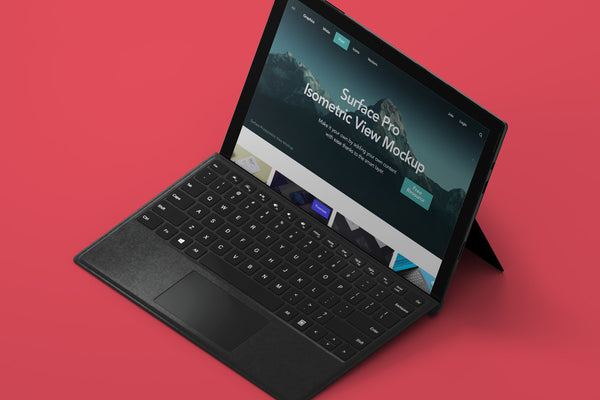 Free Perspective Psd Surface Pro Mockup