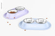 Free Pet Bowls Mockup, Perspective Psd