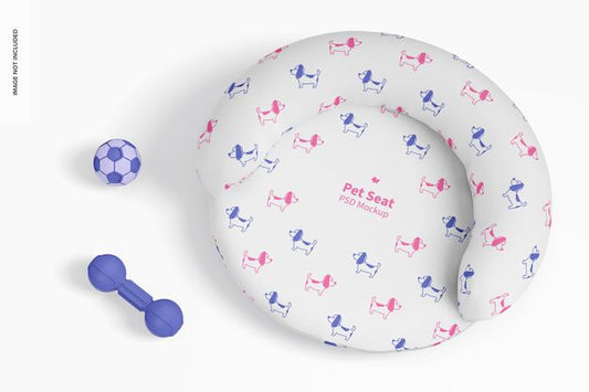 Free Pet Seat Mockup, Top View Psd