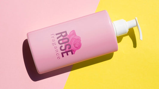 Free Pink Liquid Soap Bottle Mock-Up Psd