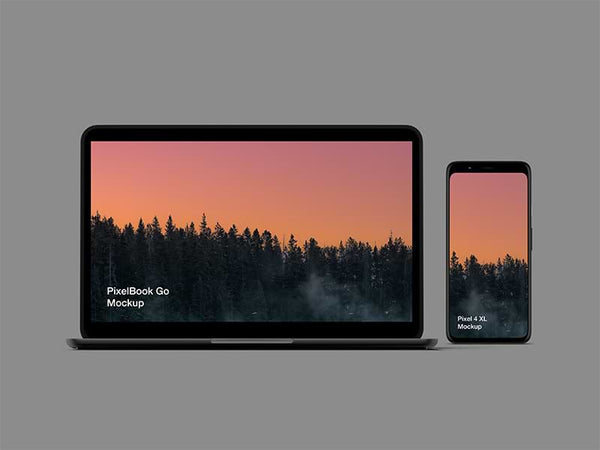 Free Pixel 4 And Pixelbook Go Mockups