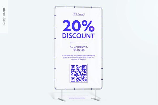 Free Plastic Advertising Stand Mockup Psd