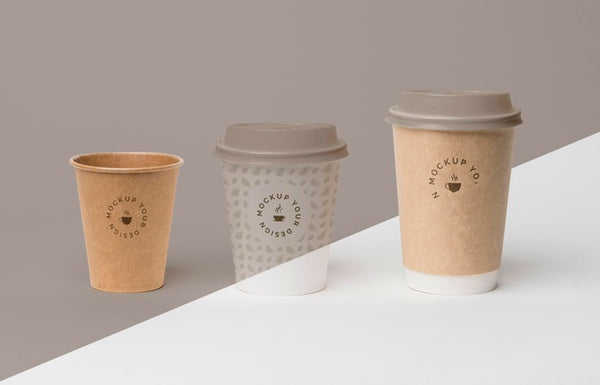 Free Plastic Cup With Coffee Mock Up On Table Psd