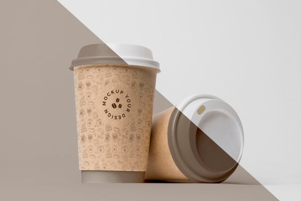 Free Plastic Cup With Coffee Mock Up On Table Psd