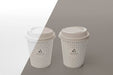 Free Plastic Cups With Coffee Mock Up On Table Psd