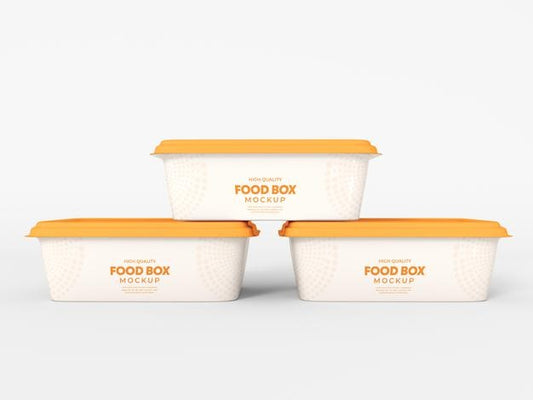 Free Plastic Food Box Packaging Mockup Psd