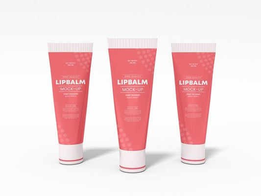 Free Plastic Lip Balm Tube With Box Mockup Psd