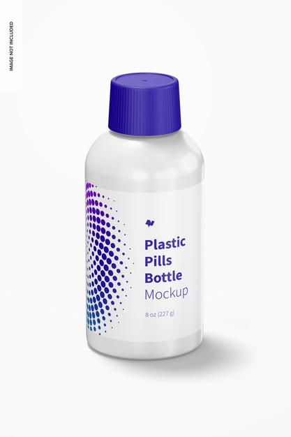 Free Plastic Pills Bottle Mockup Psd