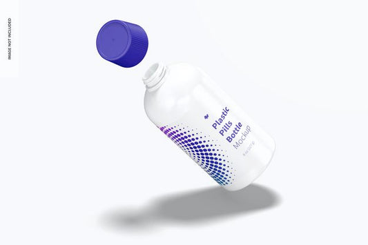 Free Plastic Pills Bottle Mockup Psd
