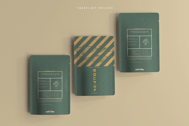 Free Plastic Pouch Mockup Psd