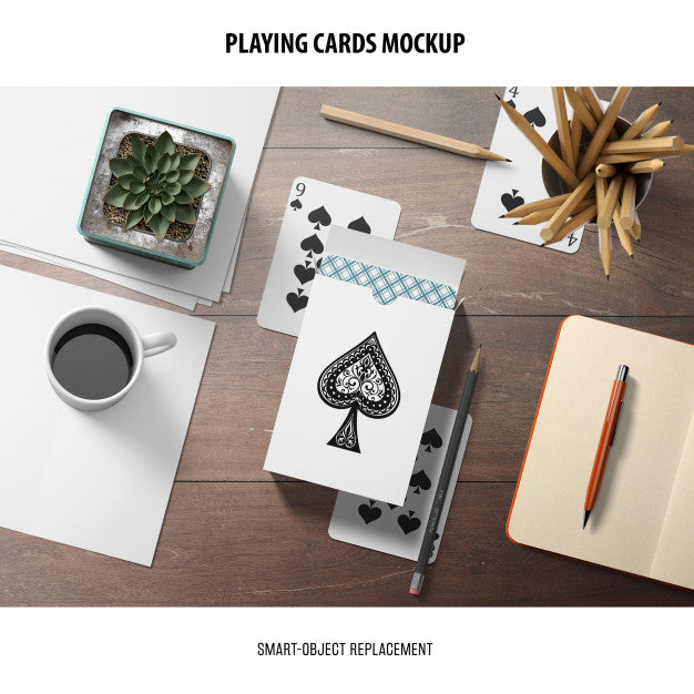 Free Playing Cards Mockup Psd