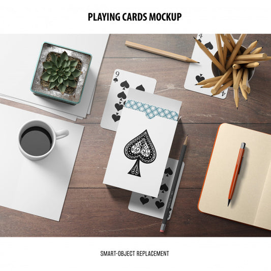 Free Playing Cards Mockup Psd