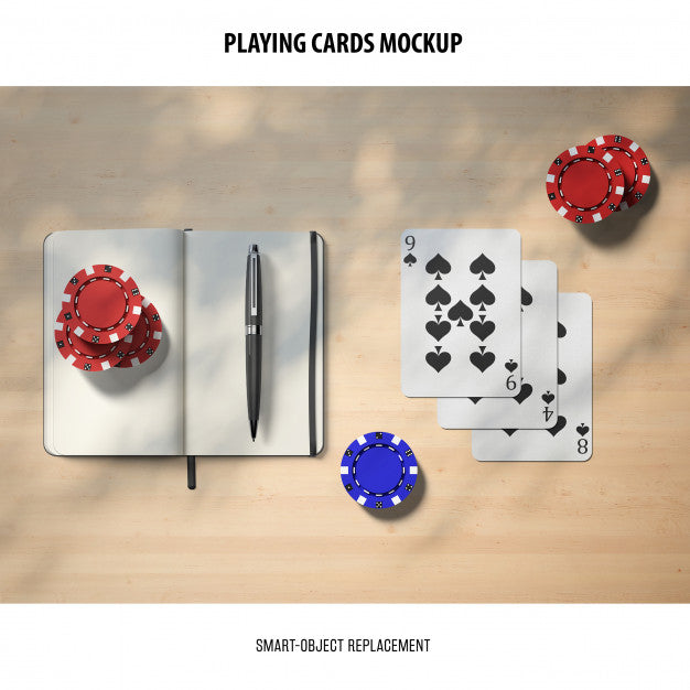 Free Playing Cards Mockup Psd