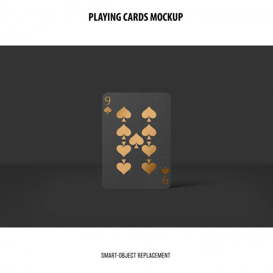 Free Playing Cards With Golden Foil Mockup Psd