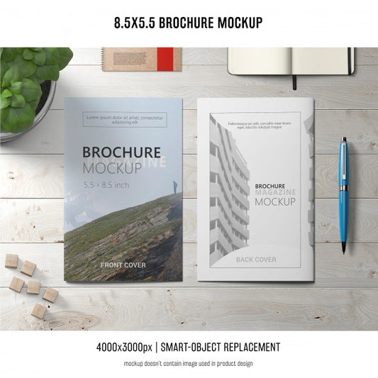 Free Portrait Brochure Mockup Psd