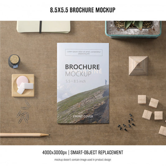 Free Portrait Brochure Mockup Psd