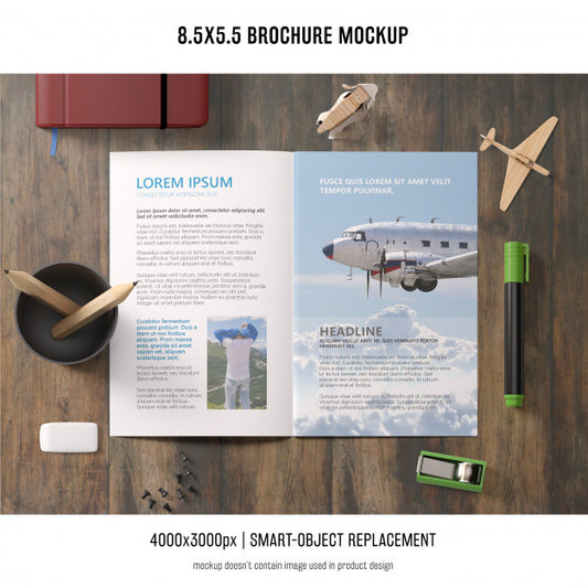 Free Portrait Brochure Mockup Psd
