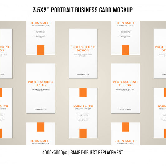 Free Portrait Business Card Mockup Psd