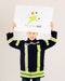 Free Portrait Of Young Boy Posing As Fireman Psd
