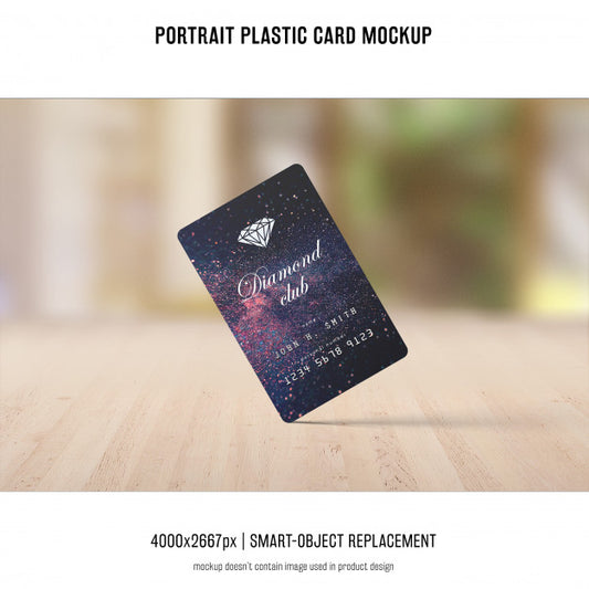 Free Portrait Plastic Card Mockup Psd