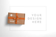 Free Postal Box With Bow And Ribbons Mockup Psd