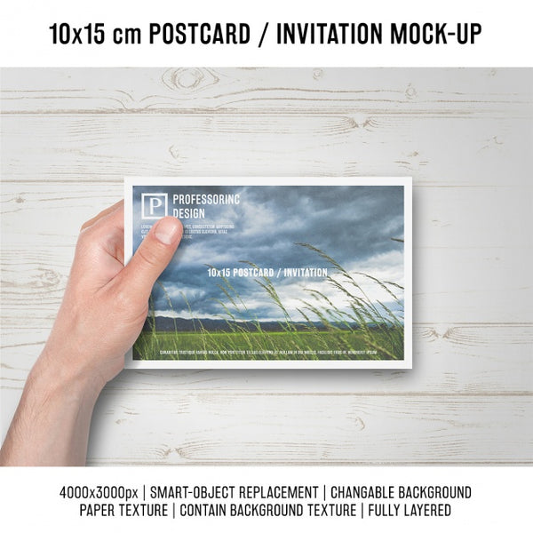 Free Postcard Mock Up Design Psd