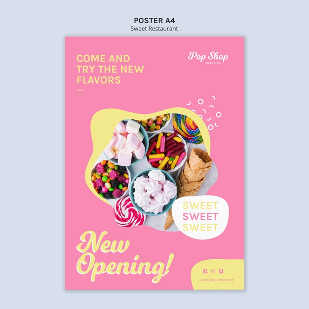 Free Poster For Pop Candy Shop Design Psd – DreamBundles
