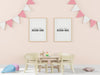 Free Poster Frame In Children'S Bedroom Psd Mockup Psd