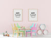 Free Poster Frame In Children'S Bedroom Psd Mockup Psd